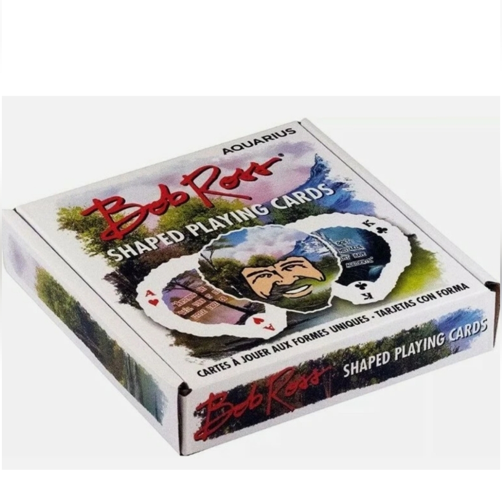 BOB ROSS SHAPED PLAYING CARDS 52 CARD DECK + 2 JOKERS NEW SEALED